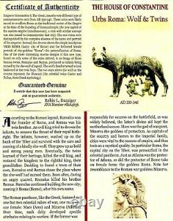 Empire Romain Constantine, Bi Nummus Roma / Shewolf & Twins Coin Ngc Certified Au