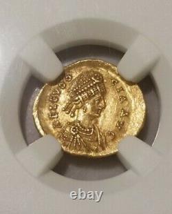 Empire Romain De L’est Aelia Eudocia Tremissis Mbac Ms 5/4 Pièce D’or Antique