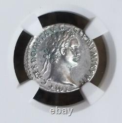 Empire Romain Domitian Denarius Ngc Ch Au 5/5 Fine Style Ancient Silver Coin