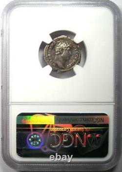 Empire Romain Hadrian Ar Denarius Africa Coin 117-138 Ad Certifié Ngc Vf