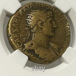 Empire Romain Hadrien, Ad 117-138 Ae Dupondeus Coin Ngc Anciens F (012)