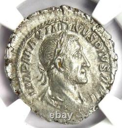 Empire Romain Maximinus I Ar Denarius Coin 235-238 Ad Certifié Ngc Au