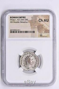 Empire Romain, Philippe Ier Ar Double-denier Ad 244-249 Ngc Ch Au Witter Coin