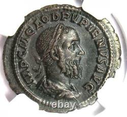 Empire Romain Pupienus Ar Denarius Coin 238 Ad Ngc Choice Xf 5/5 Strike
