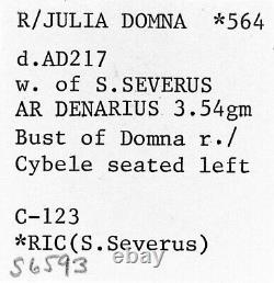 Empire romain Julia Domna AD 193-217 Denier AR NGC Ch VF