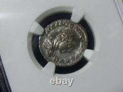 Empire romain NGC AD 218-222 Denier en argent d'Elagabalus Ch AU