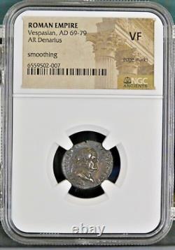 Empire romain Vespasien AD 69-79 AR Denarius NGC VF 007