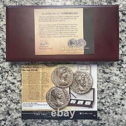 Ensemble familial de 3 pièces de la série Seven Hills Hoard Roman Silver Denarius VF Empire romain Coins