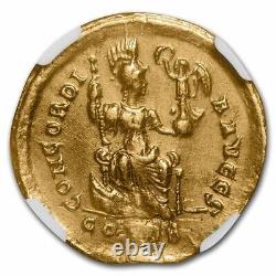 Est Roman Av Solidus Arcadius 383-408 Ad Ch Xf Ngc (ric X 7) Sku#255668