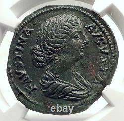 Faustina II Jr Marcus Aurelius Épouse Sestertius Ancient Roman Coin Ngc I71716