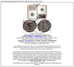 Gaius Caesar A Adopté L'héritier De La Monnaie Romaine D'argent Augustus Rare 17bc Ngc I69588
