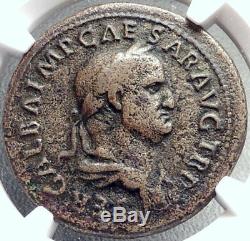Galba 68ad Rome Sestertius Rare Authentique Ancienne Pièce De Monnaie Romaine Libertas Ngc I68740