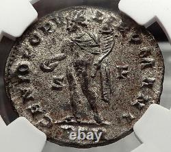 Galerius 303ad Follis Argentés Genius Authentique Antique Romaine Ngc Ms Coin I58209