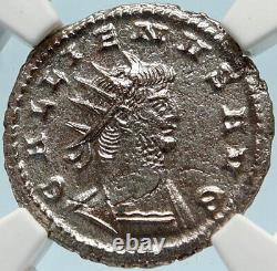 Gallienus Authentique Ancien 266ad Antioch Roman Coin W Laetitia Ngc I83589