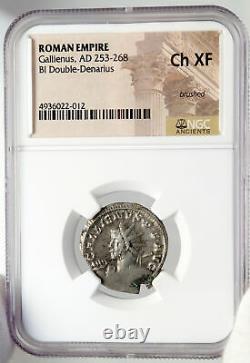 Gallienus Victoire Sur Allemagne Ancient Authentique 257ad Roman Coin Ngc I82965