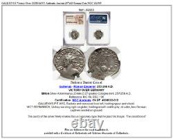 Gallienus Victoire Sur Allemagne Ancient Authentique 257ad Roman Coin Ngc I82965
