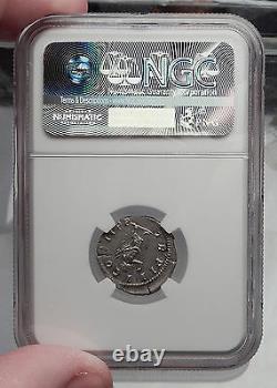 Geta 211ad Rome Janus Denarius Authentic Ancient Silver Roman Coin Ngc Au I59885