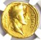 Gold Augustus Gold Av Aureus Roman Coin 27 Bc 14 Ad Certifié Ngc Bon