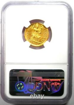 Gold Honorius Av Solidus Gold Roman Coin 393-423 Ad Certifié Ngc Au