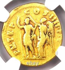 Gold Trajan Av Aureus Gold Roman Coin 98-117 Ad Certifié Ngc Vg Rare