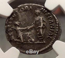 Hadrian 134ad Restitvtori Hispaniae Ngc Certifié Xf Argent I57436 Monnaie Romaine