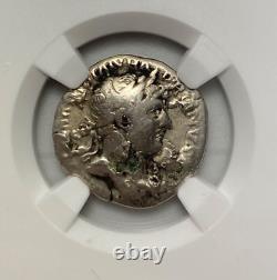 Hadrian, Ad 117-138 Empire Romain Ar Denarius Coin Ngc Graded Fine Strike 5/5