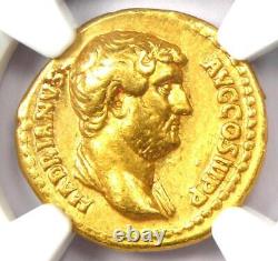 Hadrian Gold Av Aureus Roman Gold Coin 117-138 Ad Certifié Ngc Choice Vf