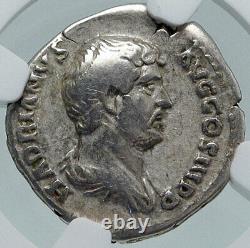 Hadrian Voyage À Alexandria Authentic Ancien Argent Roman Coin Ngc I86391