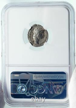 Hadrian Voyage À Alexandria Authentic Ancien Argent Roman Coin Ngc I86554