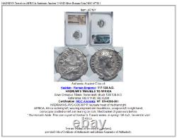 Hadrian Voyage En Afrique Ancient 134ad Argent Roman Coin Ngc I87181