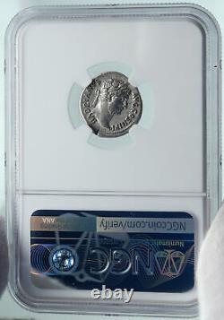 Hadrian Voyage En Espagne Ancien Authentique 134ad Argent Roman Coin Ngc I86653