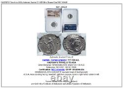 Hadrian Voyage Vers L'asie Antique Authentique 134ad Argent Roman Coin Ngc I86628