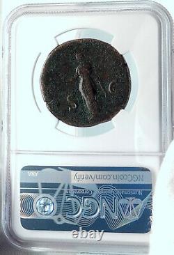Hadrien Authentique Antique 134ad Rome Sestertius Huge Roman Coin Diana Ngc I81879