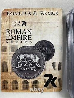 Îles Cook 2021 Romulus & Remus Ms70 Antiqued 1oz Silver-roman Empire Series