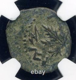 Judée 66-70 apr. J.-C. Rébellion juive de la guerre romaine Pièce de monnaie AE Prutah Israël, NGC VF