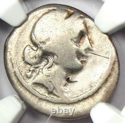 Jules César Ar Denarius Roman Silver Coin 48 Bc Certifié Ngc Vg (très Bon)