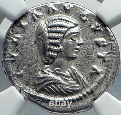 Julia Donn Authentique Ancien 196ad Argent Roman Coin Pudicia Ngc I82580