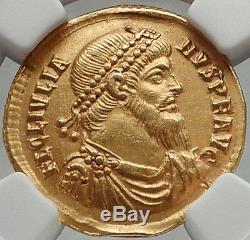 Julian II 361 Ad Authentique Romain Antique Pedigrees Gold Oblique Monnaie Ngc Ch Xf