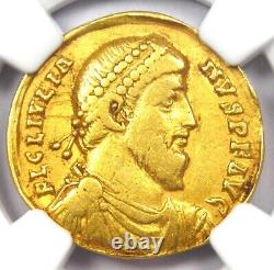 Julien II AV Solidus pièce d'or romaine 360-363 apr. J.-C. Certifiée NGC Fine Rare Ruler.