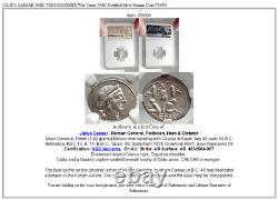 Julius Caesar 46bc Vercigetorix Gagnez Venus Ngc Certified Silver Roman Coin I75090