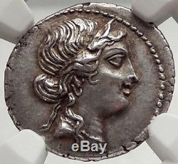 Julius Caesar 48bc Pièce De Monnaie Romaine En Argent Antique Venus Troy Rome Hero Ngc I66473