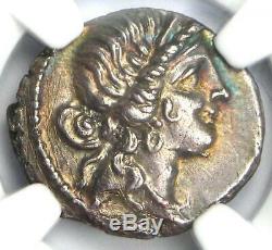 Julius Caesar Ar Denarius Monnaie 48 Bc (vénus, Enée, Ton Arc-en-) Ngc Au