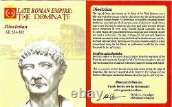 L'empereur Romain Dioclétien Pièce Ngc Certifiée Au, Avec Belle Boîte En Bois Et Histoire