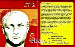 L'empereur Romain Valerian 1er Argent Pièce Ngc Certifié Et Histoire, Certificat