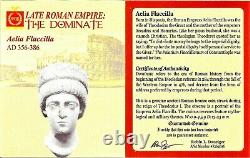 L'impératrice Romaine Aelia Flacilla Coin Ngc Certifié Vf Avec Histoire, Certificat