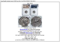 La République Romaine Authentique Ancien 101bc Rome Argent Coin Roma Chariot Ngc I86042