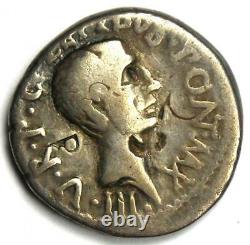 Lepidus And Octavian Ar Denarius Coin 42 Bc Certified Ngc Fine (certificat)