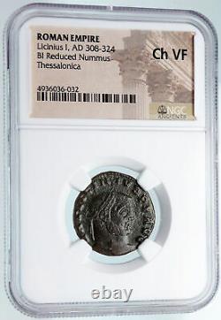 Licinius I Constantin I Ennemi 309ad Ancienne Pièce Romaine Nude Genius Ngc I89695