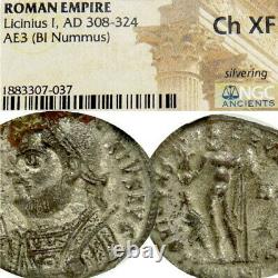 Licinius I, Rare R2 Ric 27 Argenté Ancien Empire Romain Pièce Jupiter. Choix Xf