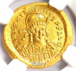 Marcian Av Solidus Gold Roman Coin 450-457 Ad Certifié Ngc Choice Au Rare